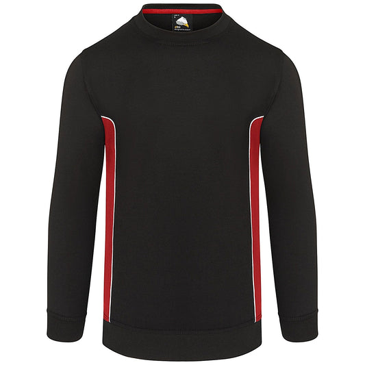 ORN Silverswift Sweatshirt, Unisex, Black/Red, 4XL