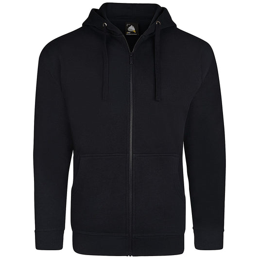 ORN Macaw Zipped Hoodie, Unisex, Black, Large
