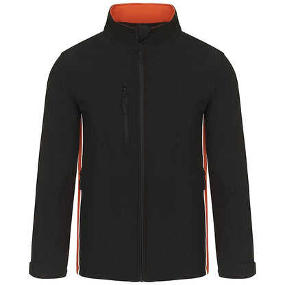 ORN Silverswift Softshell Jacket, Unisex, Black/Orange, 4XL