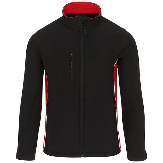 ORN Silverswift Softshell Jacket, Unisex, Black/Red, 5XL