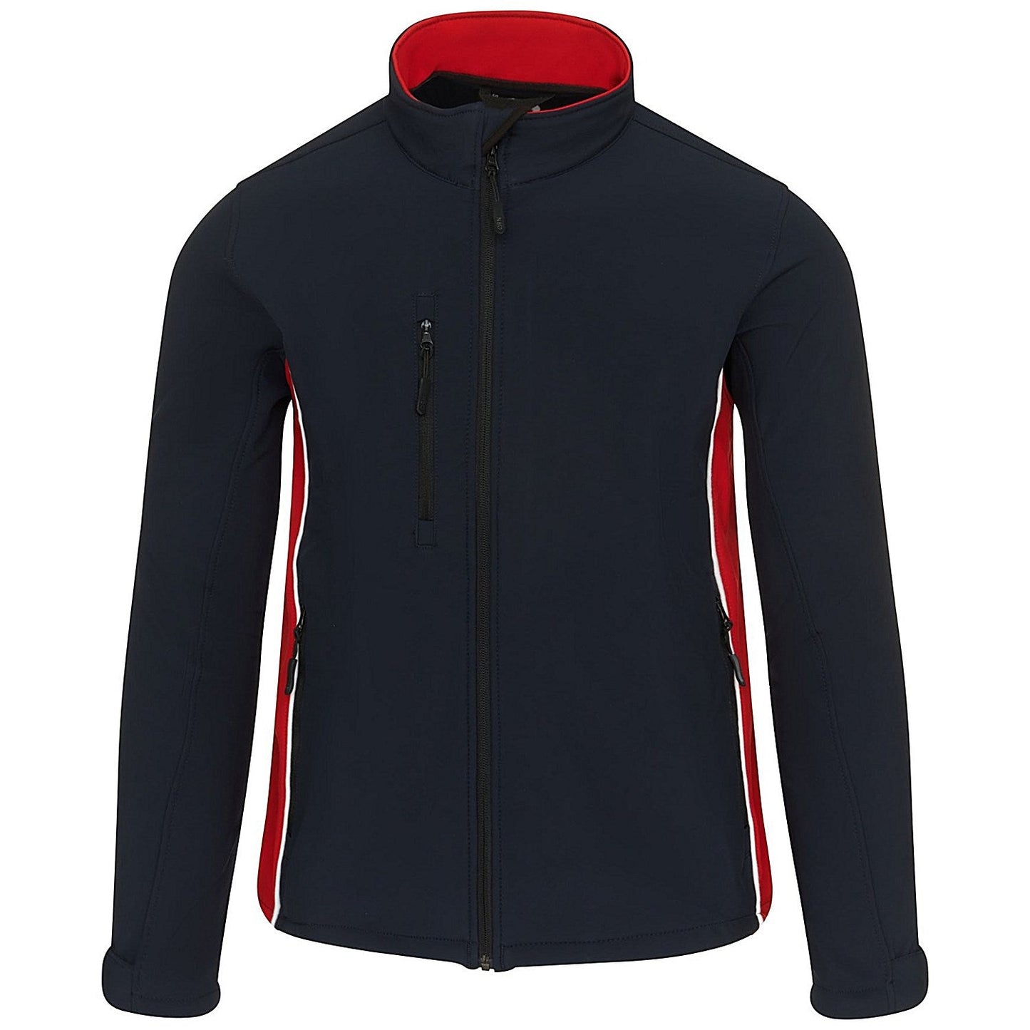 ORN Silverswift Softshell Jacket, Unisex, Navy Blue/Red, Small