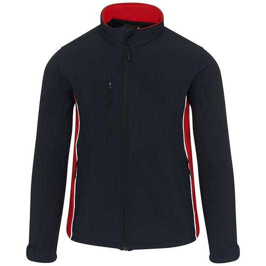 ORN Silverswift Softshell Jacket, Unisex, Navy Blue/Red, Small