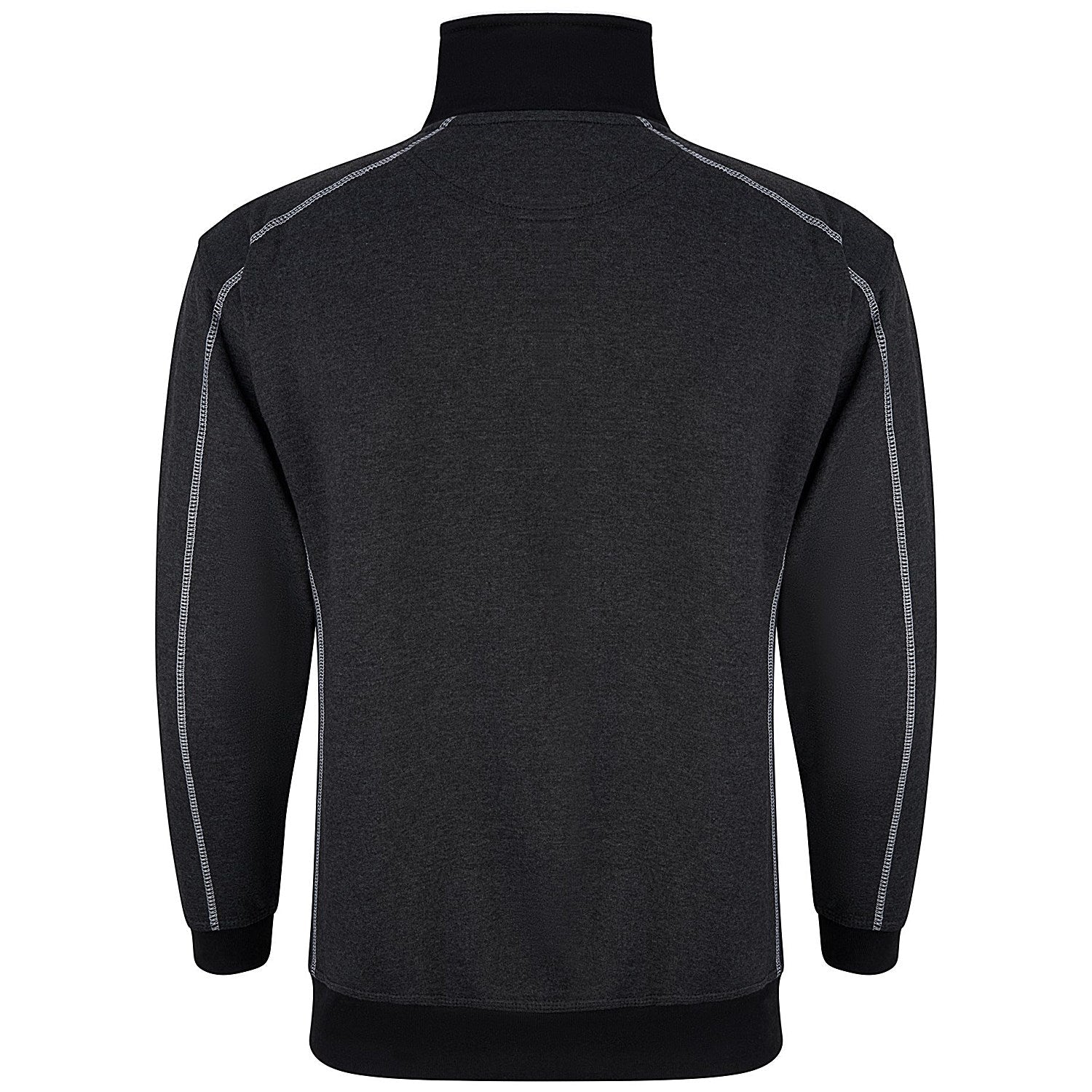ORN Crane Quarter Zip Sweatshirt, Unisex, Charcoal Melange/Black, 3XL Easy2Order : ORN76329