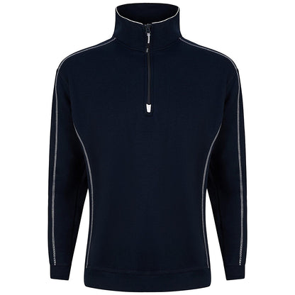 ORN Crane Quarter Zip Sweatshirt, Unisex, Navy Blue, 3XL