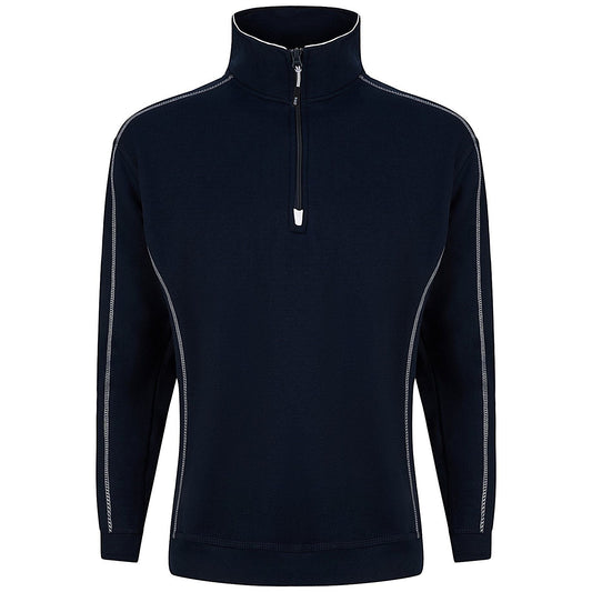 ORN Crane Quarter Zip Sweatshirt, Unisex, Navy Blue, 3XL