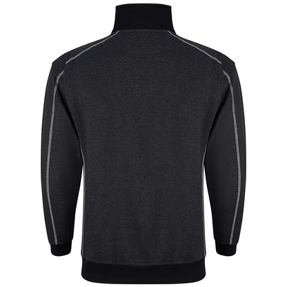 ORN Crane Quarter Zip Sweatshirt, Unisex, Charcoal Melange/Black, XL Easy2Order : ORN76347