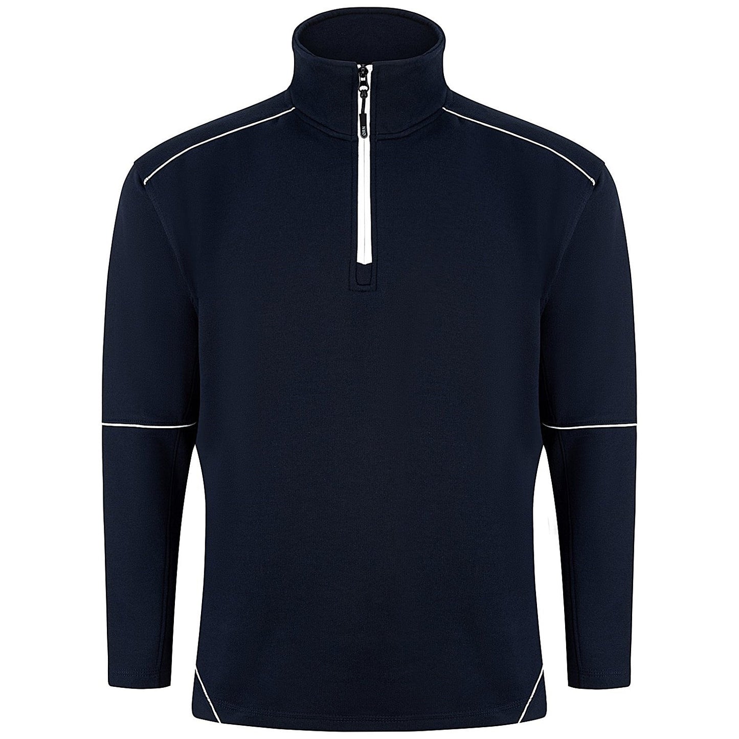 ORN Fireback Quarter Zip Sweatshirt, Unisex, Navy Blue, Large