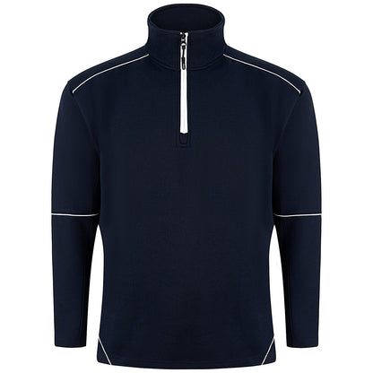 ORN Fireback Quarter Zip Sweatshirt, Unisex, Navy Blue, Large