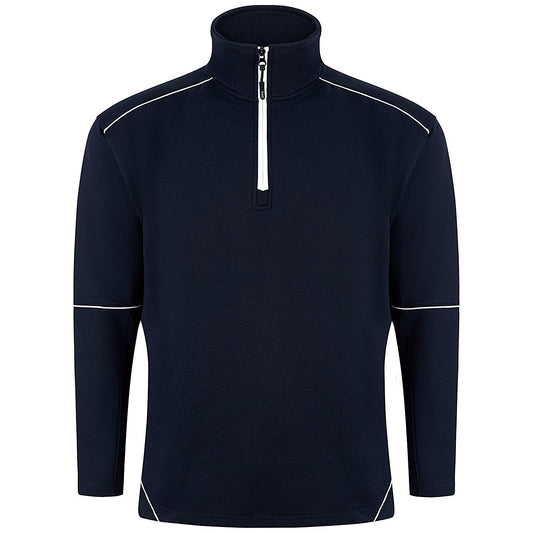 ORN Fireback Quarter Zip Sweatshirt, Unisex, Navy Blue, Large