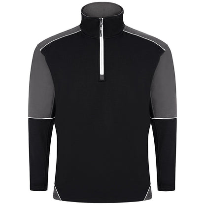 ORN Fireback Quarter Zip Sweatshirt, Unisex, Black/Graphite, Medium