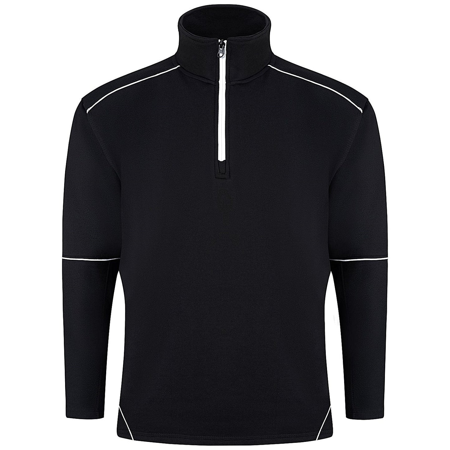 ORN Fireback Quarter Zip Sweatshirt, Unisex, Black, Small