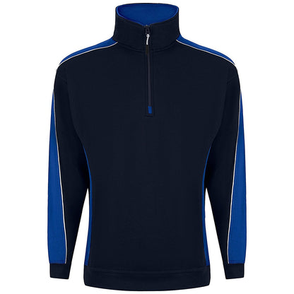 ORN Avocet Quarter Zip Sweatshirt, Unisex, Navy Blue/Royal Blue 3XL