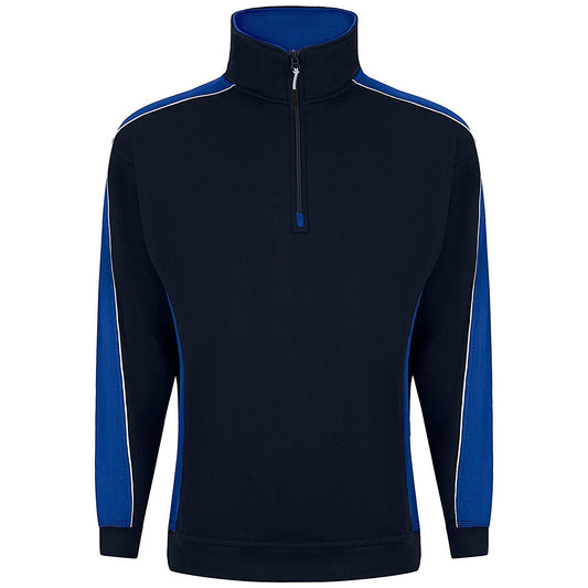 ORN Avocet Quarter Zip Sweatshirt, Unisex, Navy Blue/Royal Blue 5XL