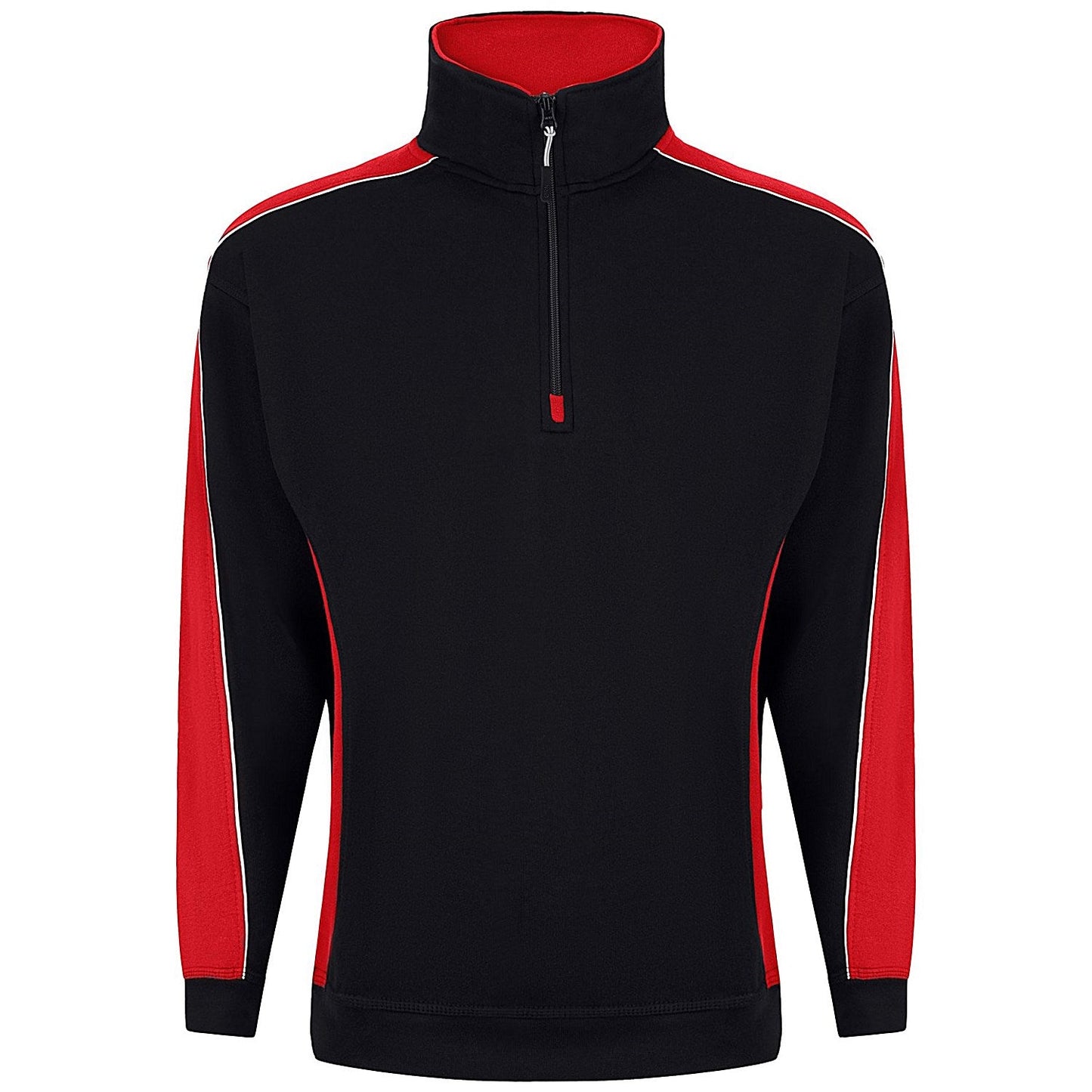 ORN Avocet Quarter Zip Sweatshirt, Unisex, Black/Red, Small