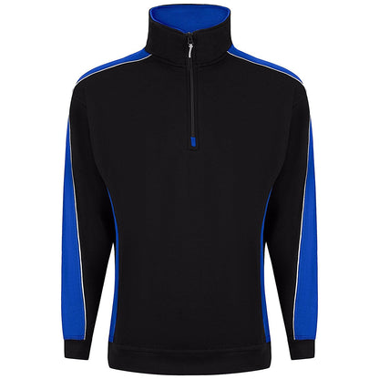 ORN Avocet Quarter Zip Sweatshirt, Unisex, Black/Royal Blue Small