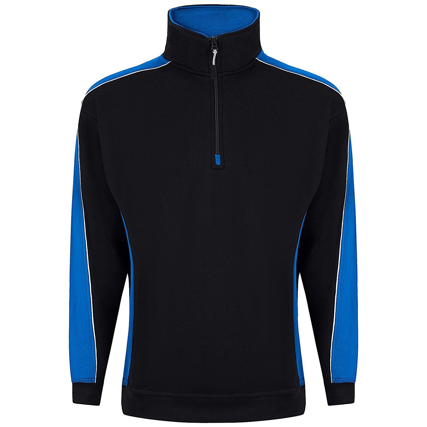 ORN Avocet Quarter Zip Sweatshirt, Unisex, Black/Reflex Blue, XS