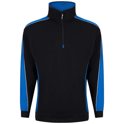 ORN Avocet Quarter Zip Sweatshirt, Unisex, Black/Reflex Blue, XS