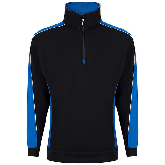 ORN Avocet Quarter Zip Sweatshirt, Unisex, Black/Reflex Blue, XS