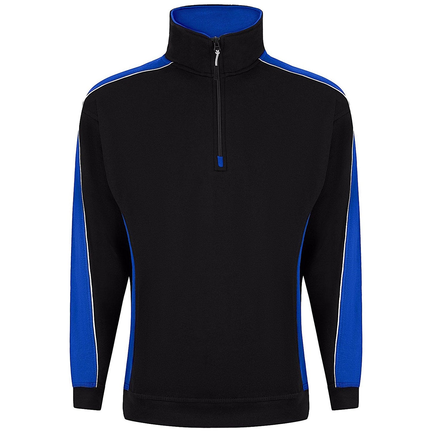 ORN Avocet Quarter Zip Sweatshirt, Unisex, Black/Royal Blue XS