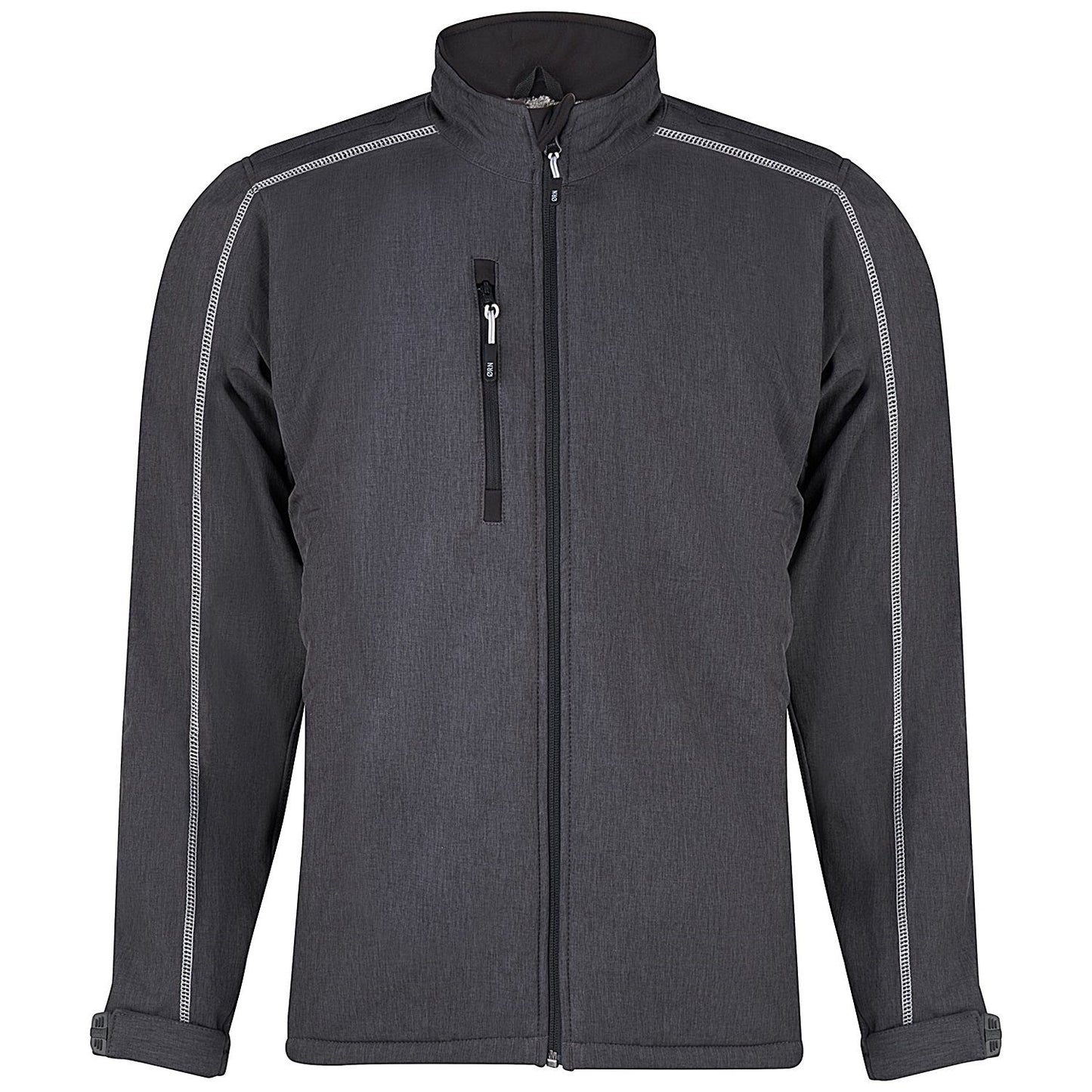 ORN Crane Fur-Lined Softshell Jacket, Charcoal Melange/Black, Small