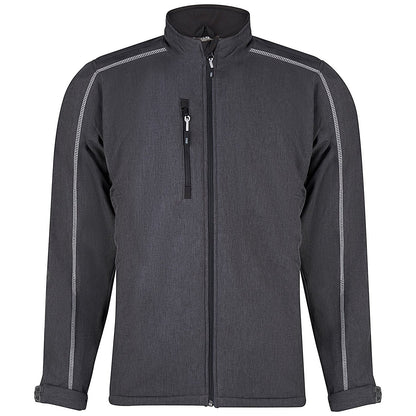 ORN Crane Fur-Lined Softshell Jacket, Charcoal Melange/Black, Small