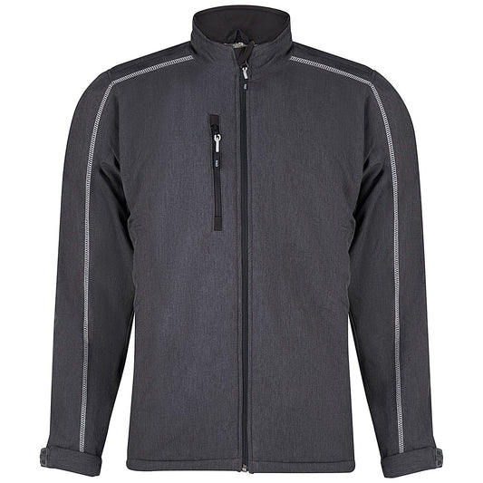 ORN Crane Fur-Lined Softshell Jacket, Charcoal Melange/Black, Small