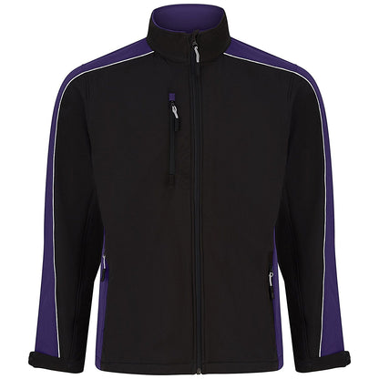 ORN Avocet Softshell Jacket, Unisex, Black/Purple, Small