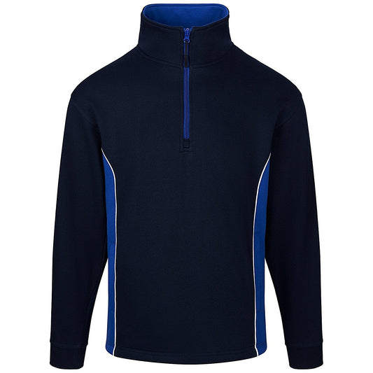 ORN Silverswift Quarter Zip Sweatshirt, Unisex, Navy Blue/Royal Blue, Small