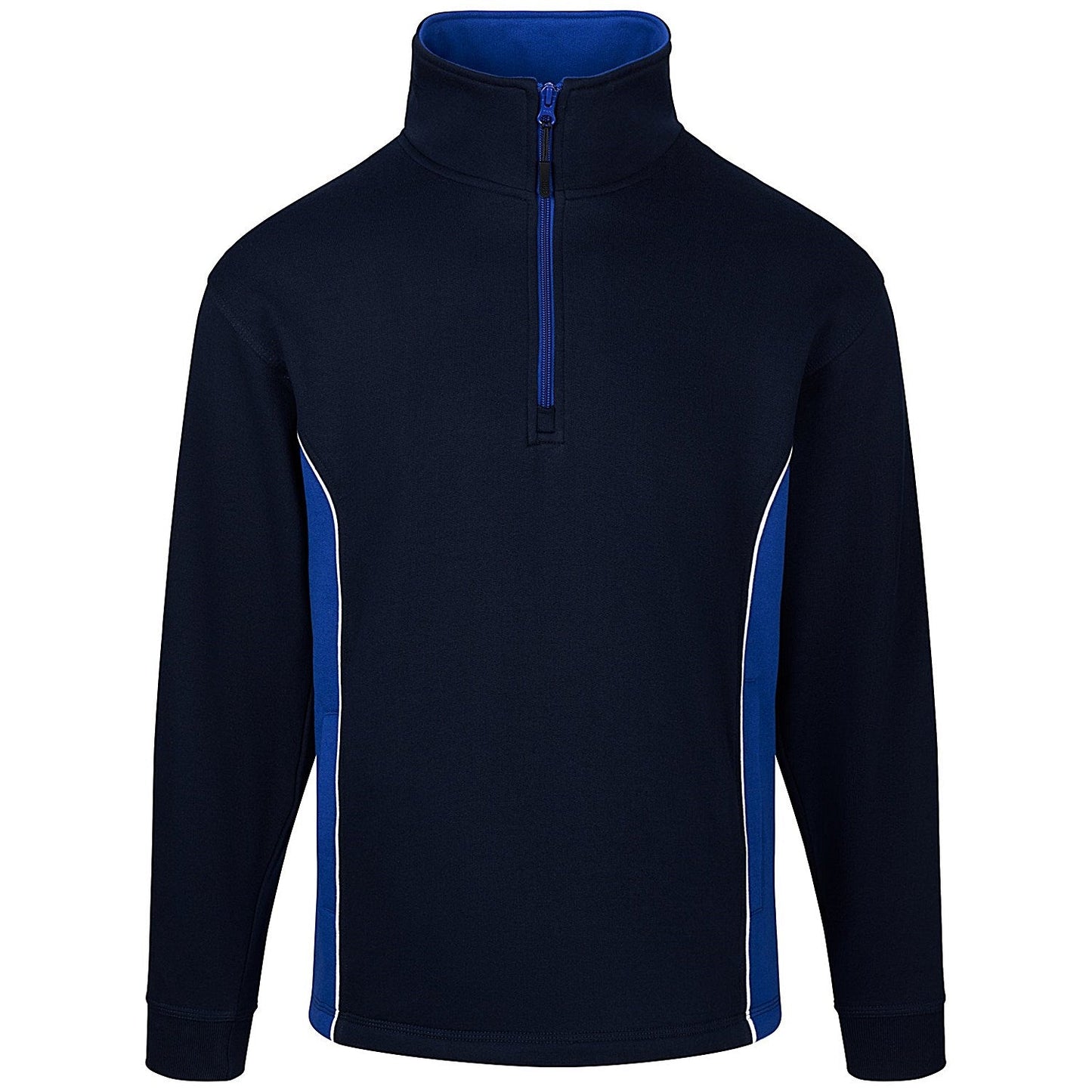 ORN Silverswift Quarter Zip Sweatshirt, Unisex, Navy Blue/Royal Blue, Large