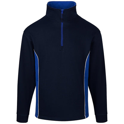 ORN Silverswift Quarter Zip Sweatshirt, Unisex, Navy Blue/Royal Blue, 5XL