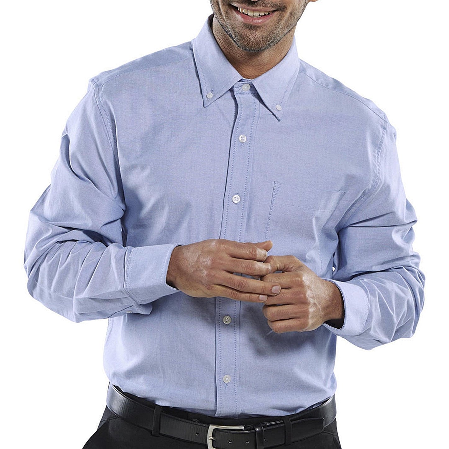 Beeswift Oxford Shirt, Long Sleeve, Blue, 16