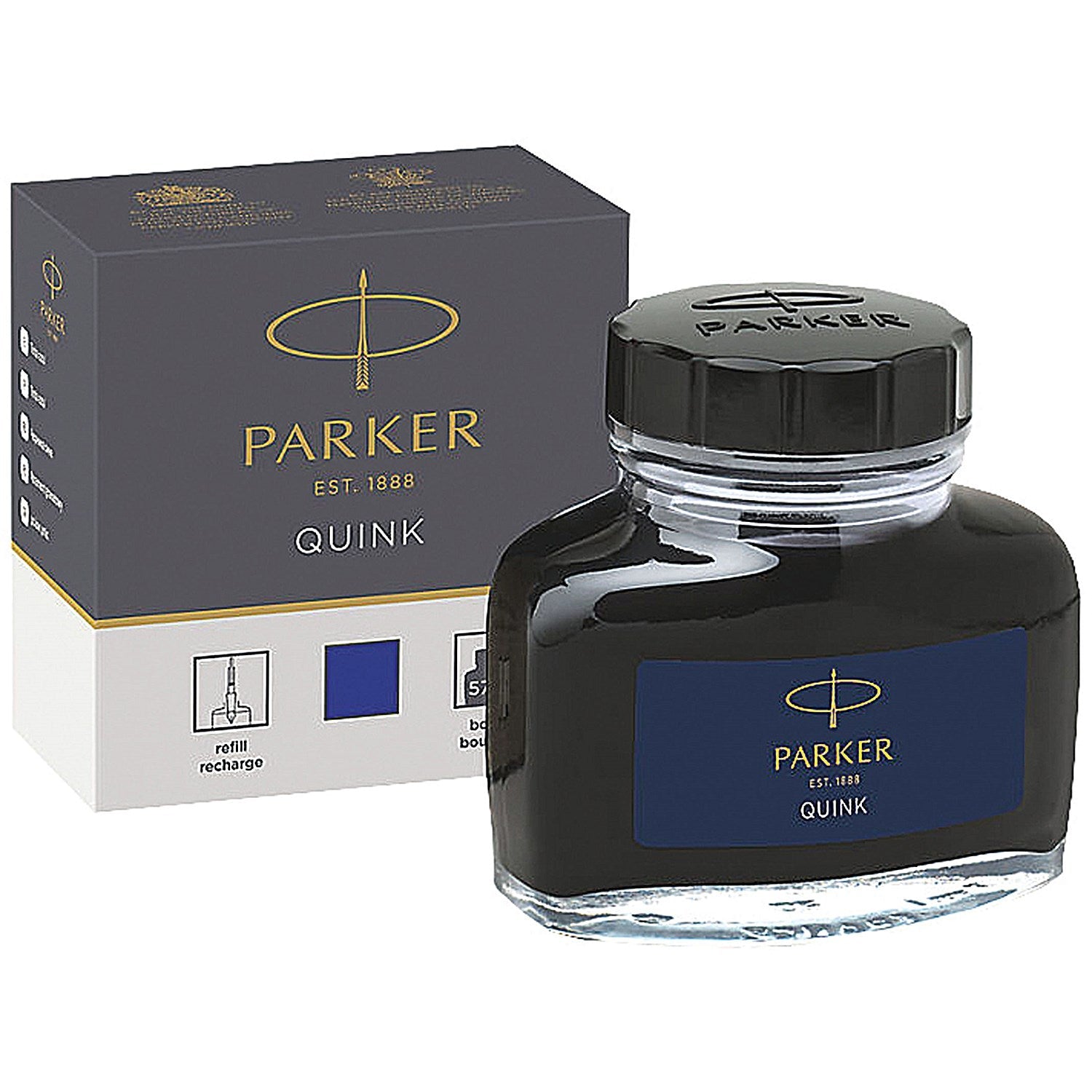 Parker Quink Permanent Ink Bottle Blue 2oz S0037470 Easy2Order : PA02048