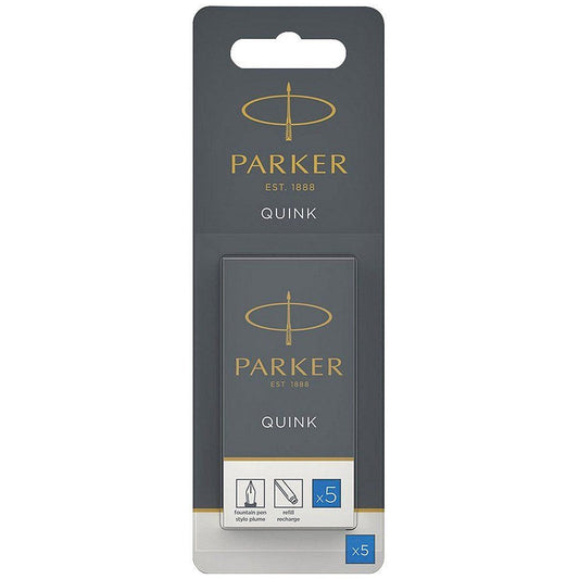 Parker Quink Permanent Ink Cartridge 12x5 Blue (Pack of 60) S0881580 Easy2Order : PA03062