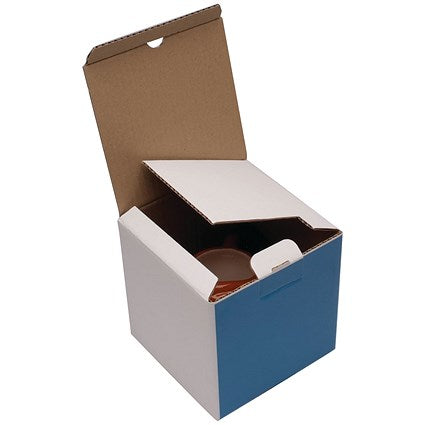GoSecure Post Box, W160xD160xH160mm, White and Blue, Pack of 20