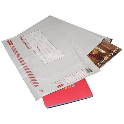 GoSecure Extra Strong Polythene Envelopes, 345x430mm, Pack of 25