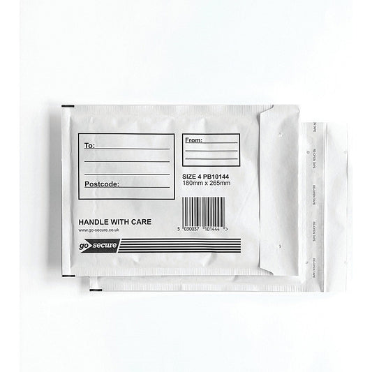 GoSecure Bubble Envelopes, Size 4: 180x265mm, White, Pack of 10 Easy2Order : PB10144
