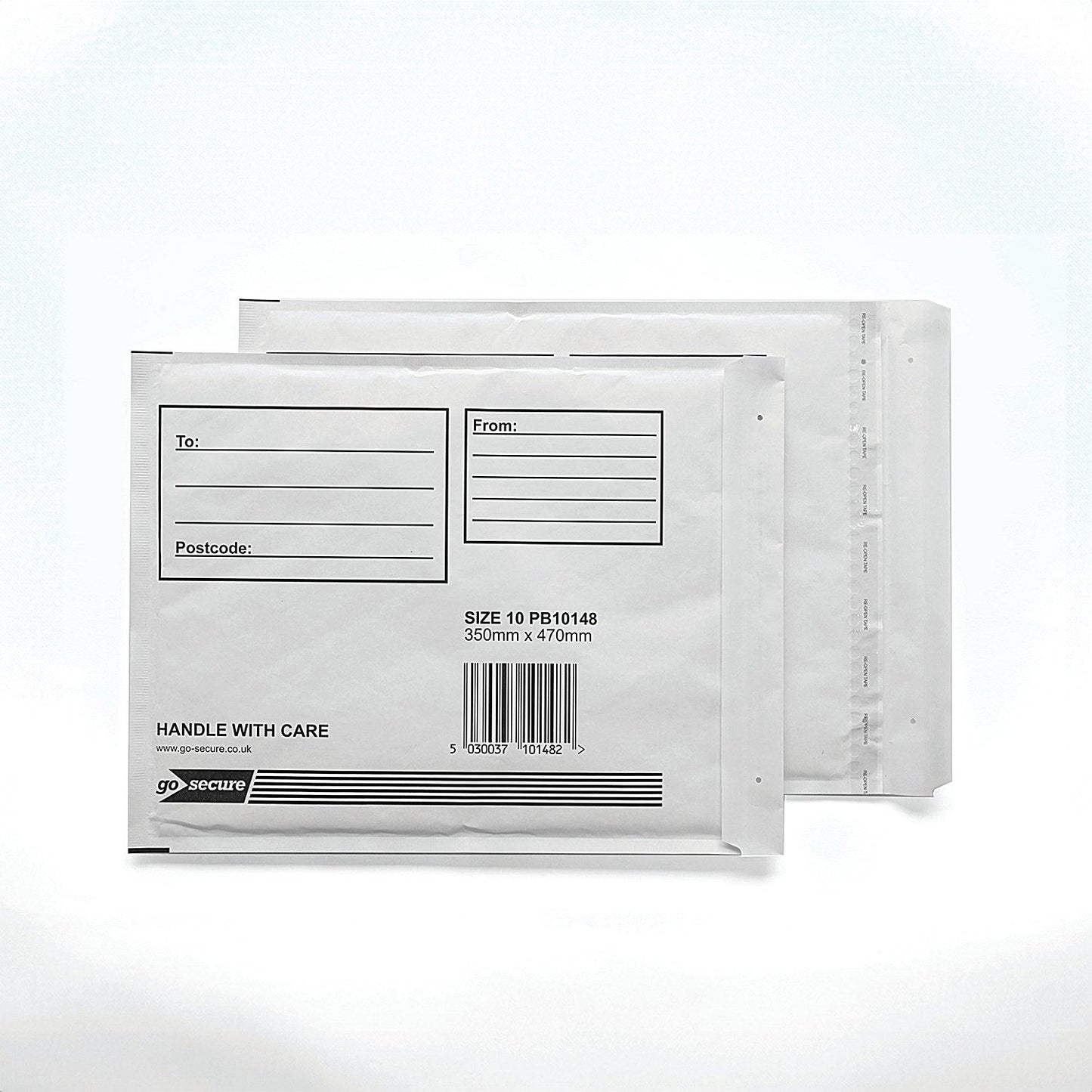 GoSecure Bubble Envelopes, Size 10: 350x470mm, White, Pack of 10 Easy2Order : PB10148