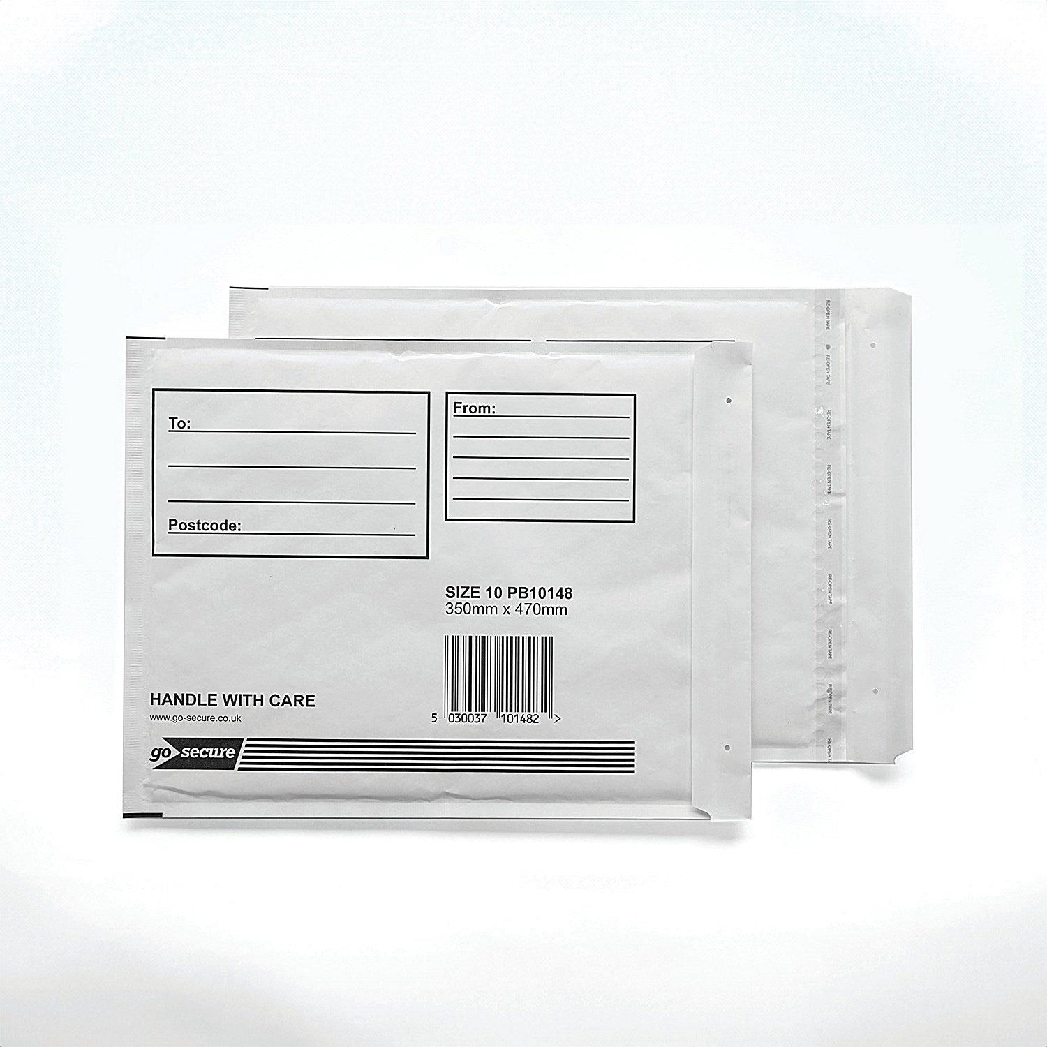 GoSecure Bubble Envelopes, Size 10: 350x470mm, White, Pack of 10 Easy2Order : PB10148