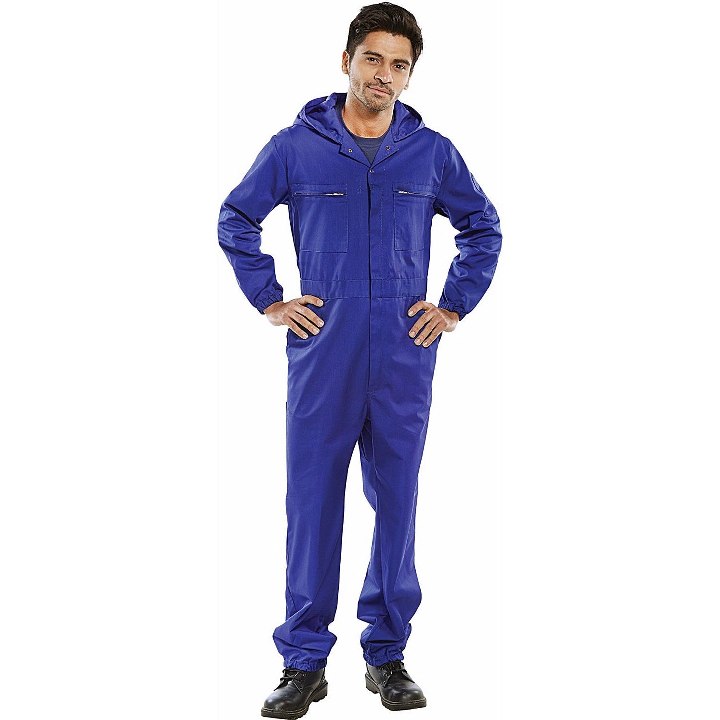 Beeswift Hooded Boilersuit, Royal Blue, 44 Inch Chest