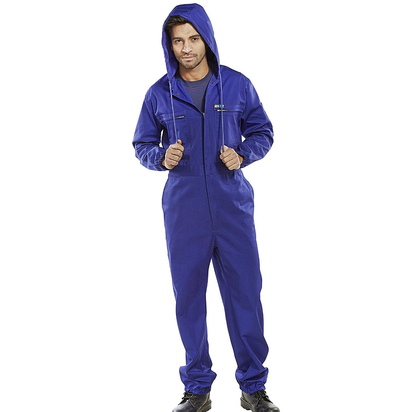 Beeswift Hooded Boilersuit, Royal Blue, 44 Inch Chest Easy2Order : PCBSHCAR44
