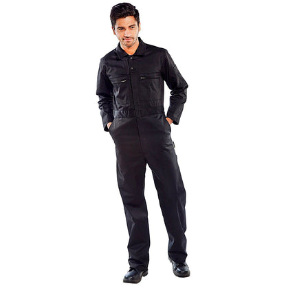 Beeswift Heavy Weight Boilersuit, Black, 36 Inch Chest