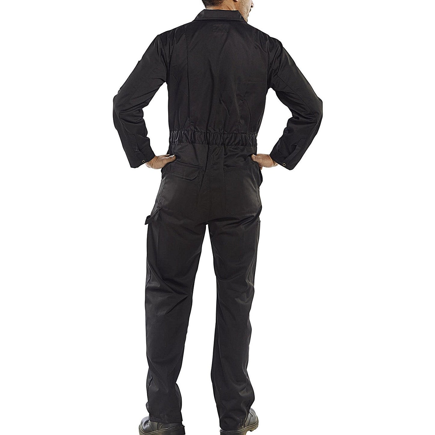 Beeswift Heavy Weight Boilersuit, Black, 36 Inch Chest Easy2Order : PCBSHWBL36