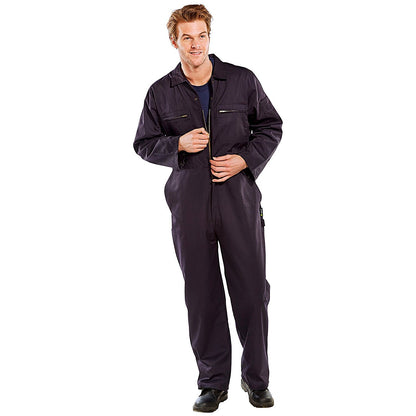 Beeswift Heavy Weight Boilersuit, Navy Blue, 36 Inch Chest