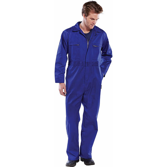 Beeswift Heavy Weight Boilersuit, Royal Blue, 48 Inch Chest