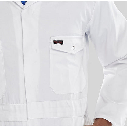 Beeswift Boilersuit, White, 50 Inch Chest