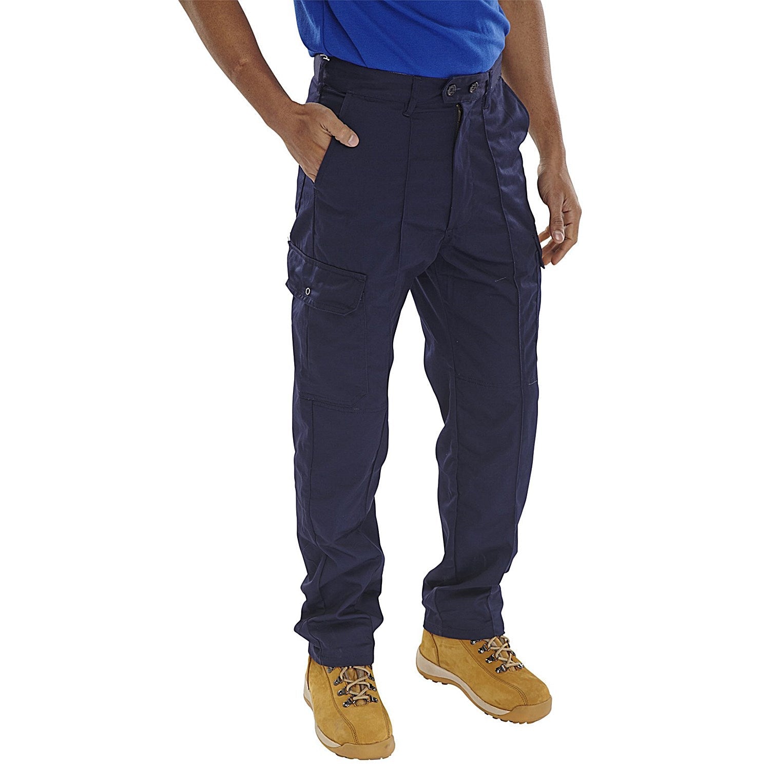 Beeswift Poly Cotton Work Trousers, Navy Blue, 28T Easy2Order : PCTHWN28T