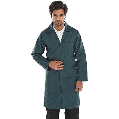 Beeswift Poly Cotton Warehouse Coat, Spruce Green, 40