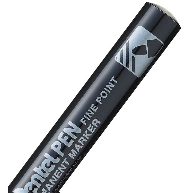 Pentel N50S Permanent Bullet Marker Fine Black (Pack of 12)