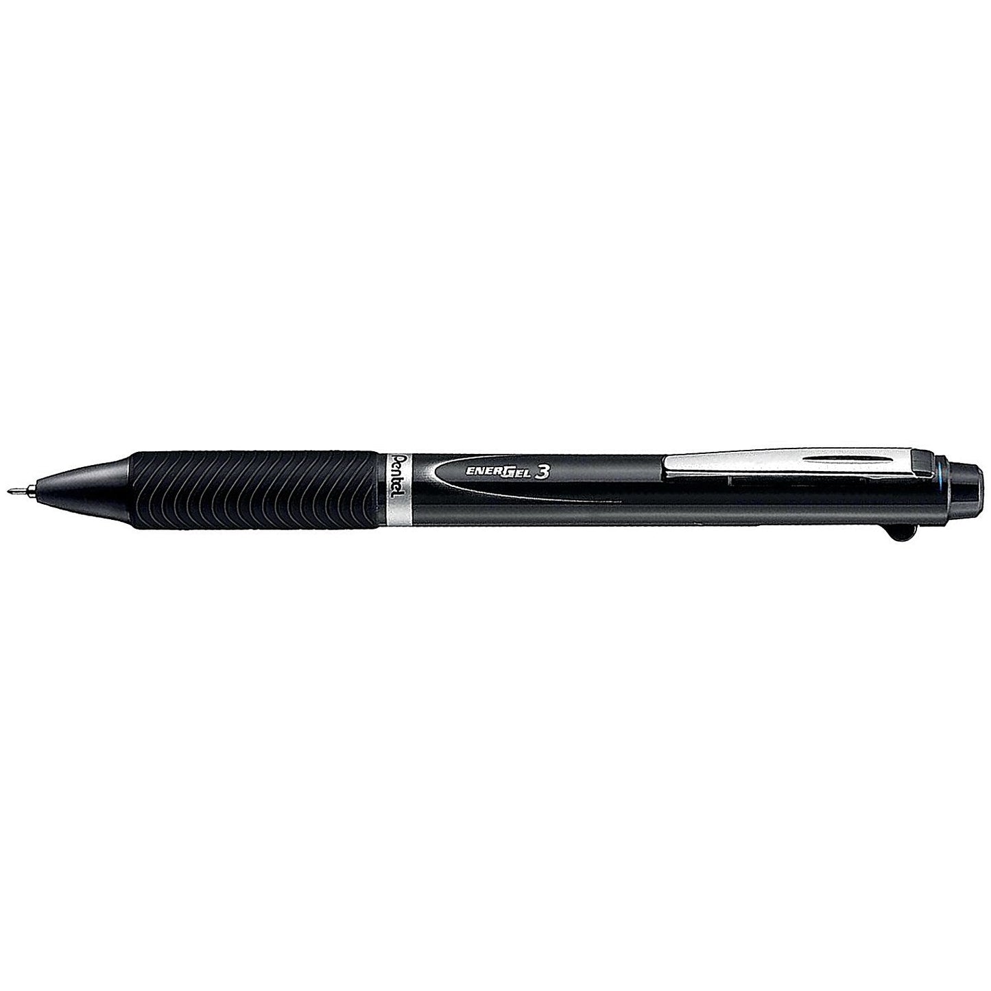 Pentel EnerGel 3 Multi-Colour Rollerball Pen, 0.5mm, Black Barrel, Pack of 12