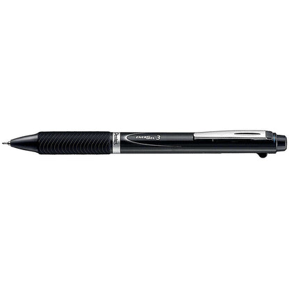 Pentel EnerGel 3 Multi-Colour Rollerball Pen, 0.5mm, Black Barrel, Pack of 12
